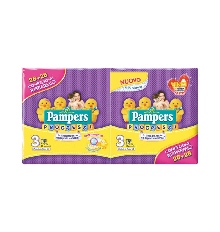 PAMPERS PROGRESSI - taglia 3